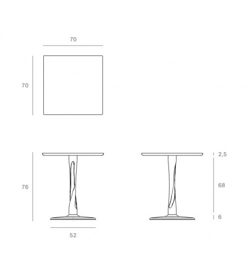 Ethnicraft - Table Torsion carrée en chêne - Ath